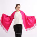 2017 cheap new design women fashion style custom rose red cashmere scarf